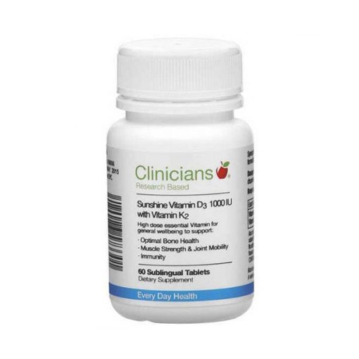Clinicians Sunshine Vitamin D3 With Vitamin K2        60 Tablets
