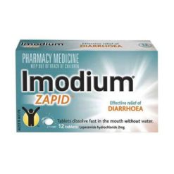 Imodium Zapid Tablets Dissolve in Mouth Without Water Loperamide 2mg        12 Tablets