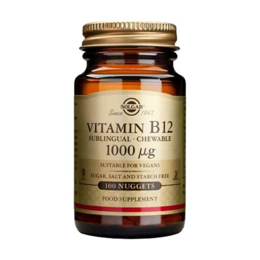 Solgar Vitamin B-12 1000ug (cyanocobalamin) Sublingual Chewable        100 Nuggets