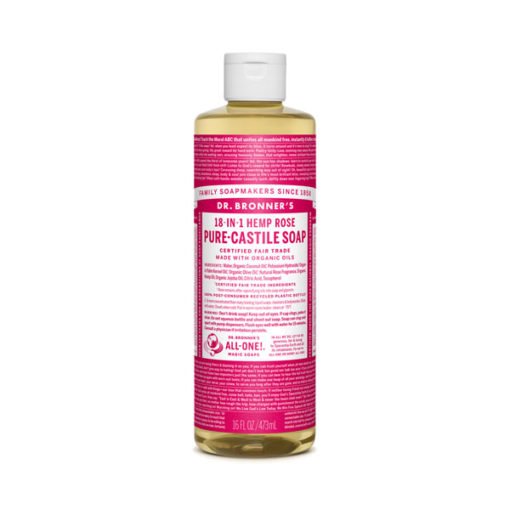 Dr Bronners Pure Castile Liquid Soap Rose Oil        940ml