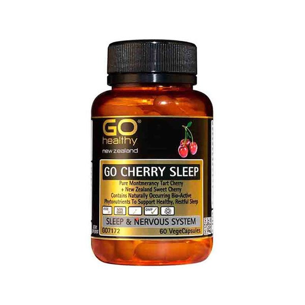 Go Cherry Sleep - Tart Cherry & NZ Sweet Cherry        60 VegeCapsules