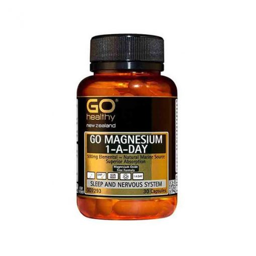 Go Magnesium 1-A-Day 500mg Elemental-Marine Source        60 Capsules