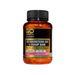 Go Magnesium 650+ Cramp Bark - Muscle & Tension Support        60 VegeCapsules