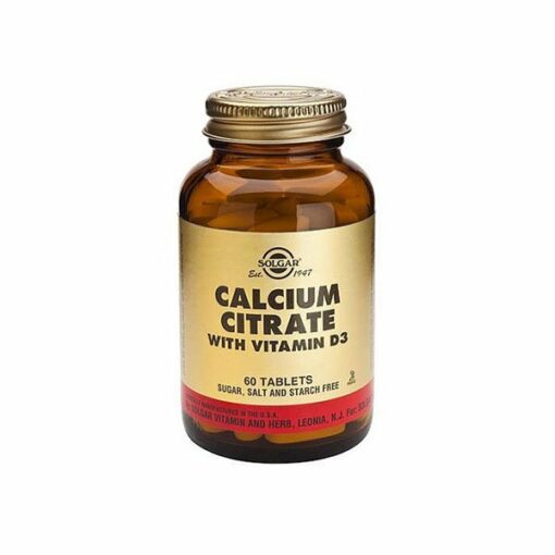 Solgar Calcium Citrate & Vitamin D3        60 Tablets