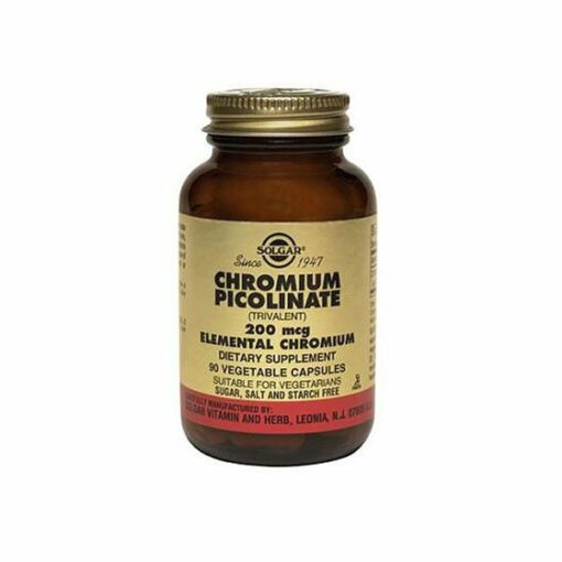 Solgar Chromium Picolinate 200mcg        90 Tablets